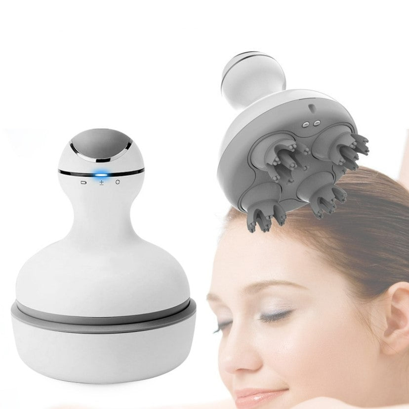 New 3D Waterproof Wireless Electric Head Massager - Classic Style_0